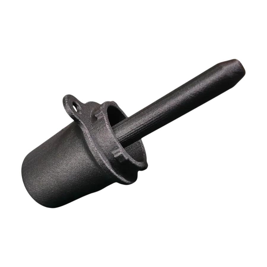 Triton router rack post cap printed in carbon fibre reinforced PETG