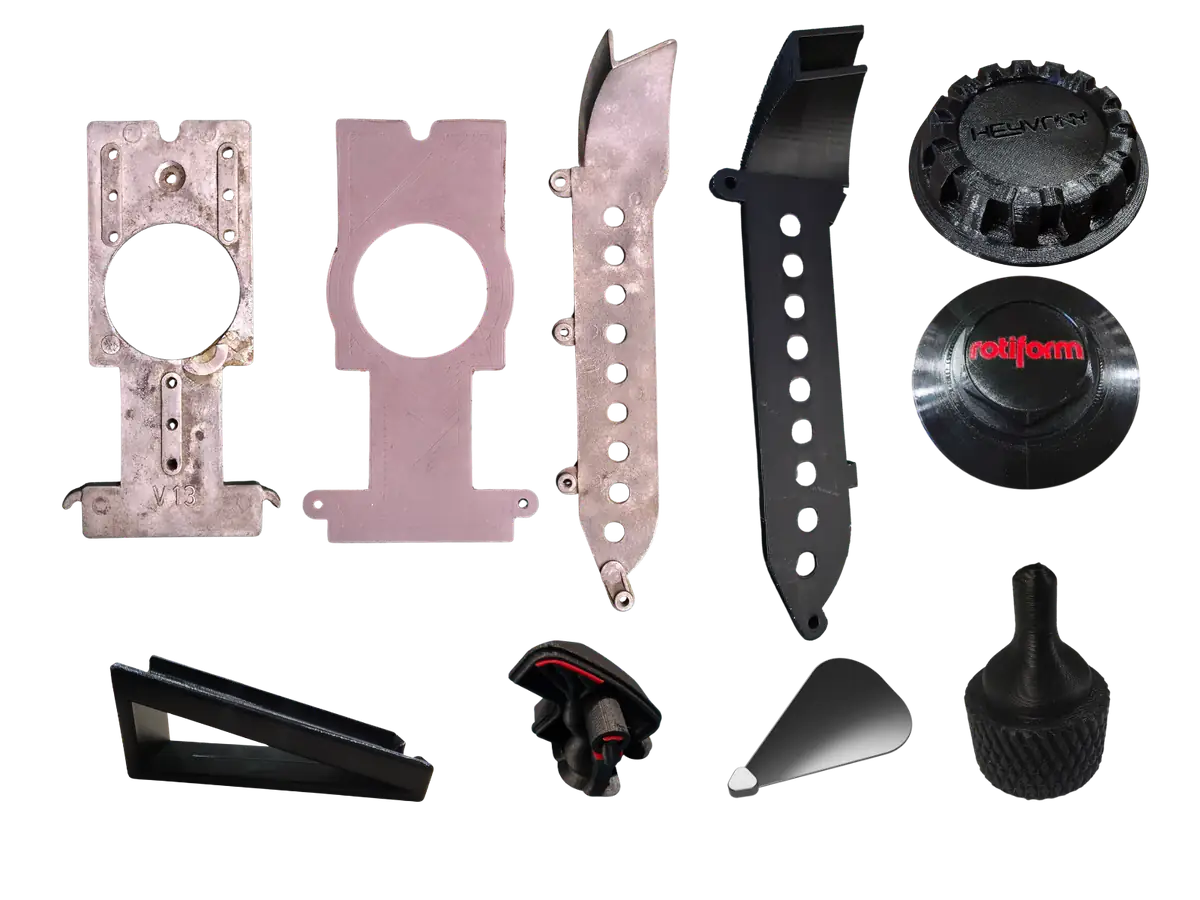 Reverse-engineered replacement components in several materials
